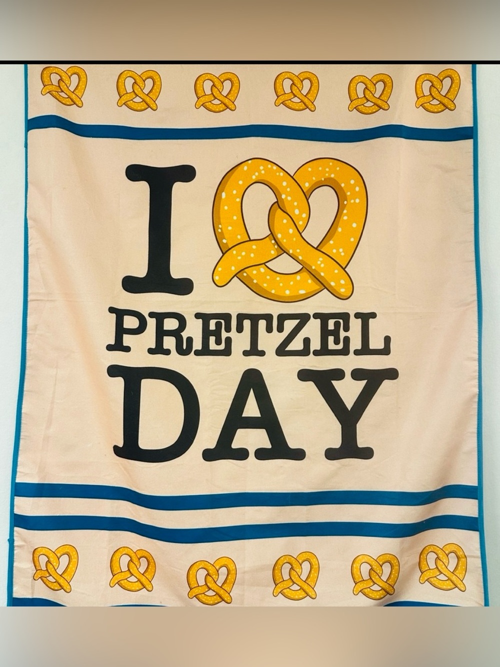 The Office Culture Fly PRETZEL DAY Throw Lap Blanket 41" X 57.5" (see pics)